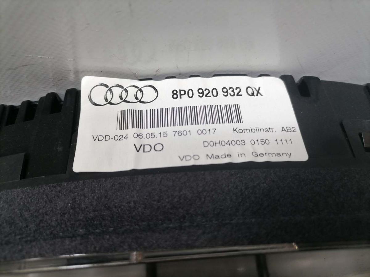 Audi A3 8P original Kombiinstrument Tacho 1.4TFSI 92kw BJ12